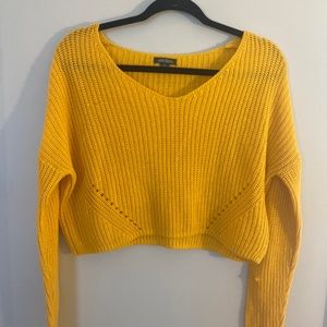 Wild Fable Cropped Yellow Sweater
